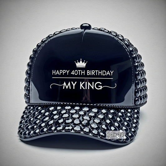 Birthday King Fitted Cap PNG for Sublimation or Digital Print