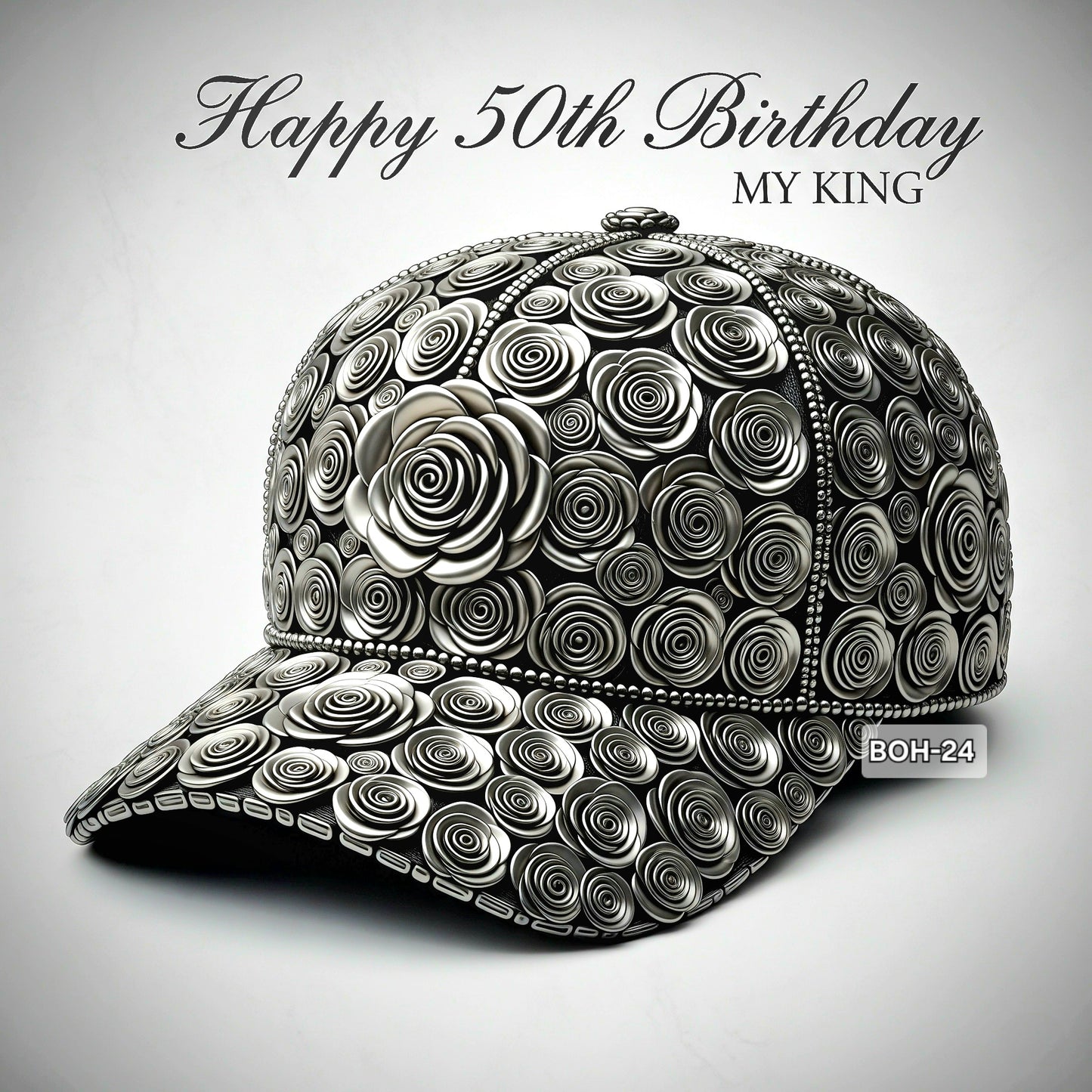 Birthday King Fitted Cap PNG for Sublimation or Digital Print