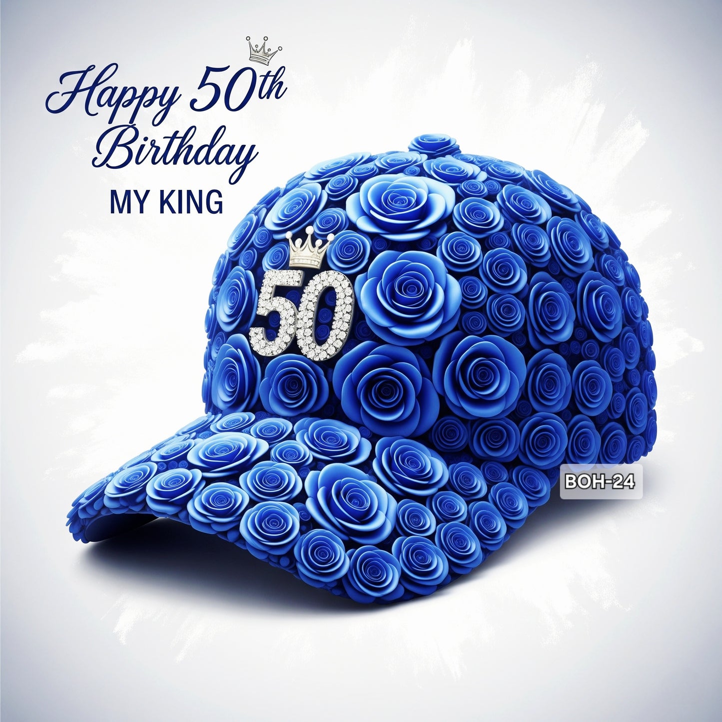 Birthday King Fitted Cap PNG for Sublimation or Digital Print