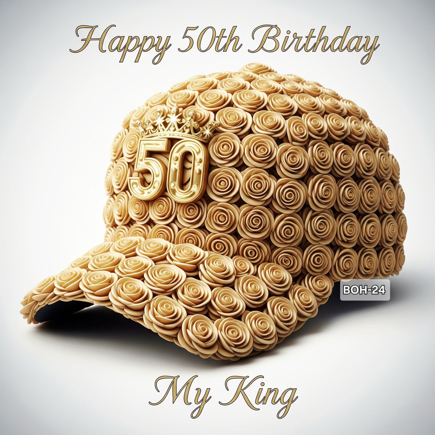 Birthday King Fitted Cap PNG for Sublimation or Digital Print
