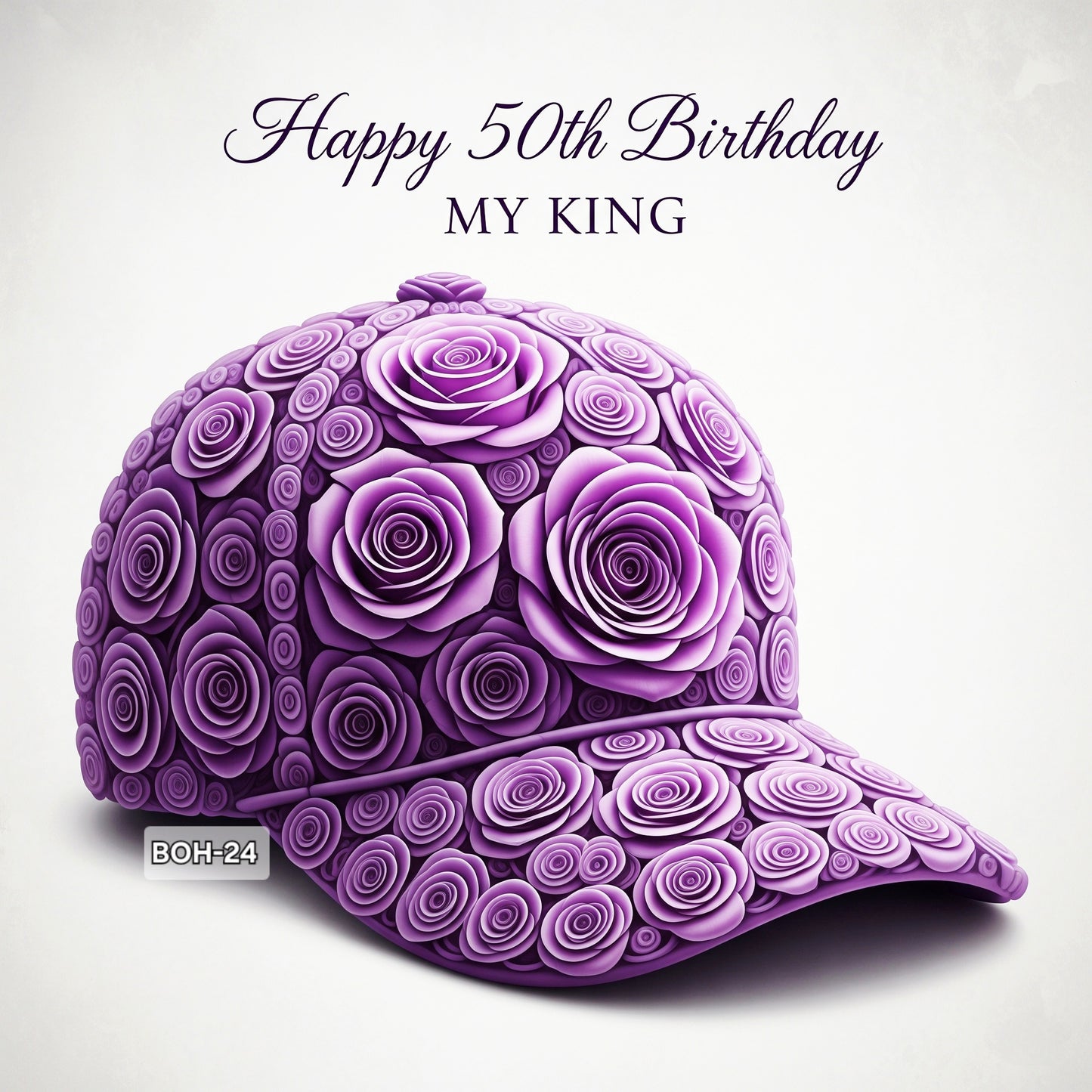 Birthday King Fitted Cap PNG for Sublimation or Digital Print