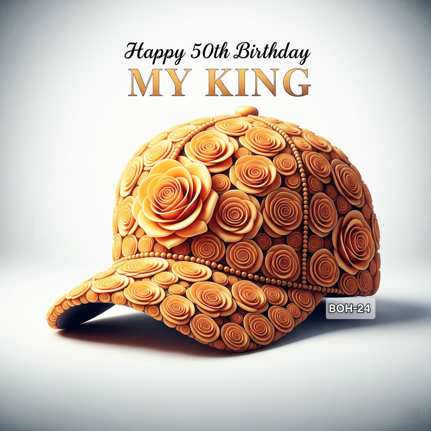 Birthday King Fitted Cap PNG for Sublimation or Digital Print