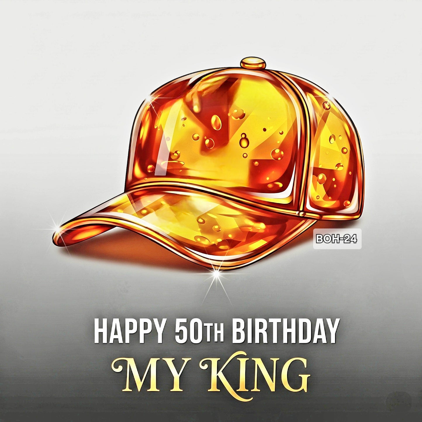 Birthday King Fitted Cap PNG for Sublimation or Digital Print