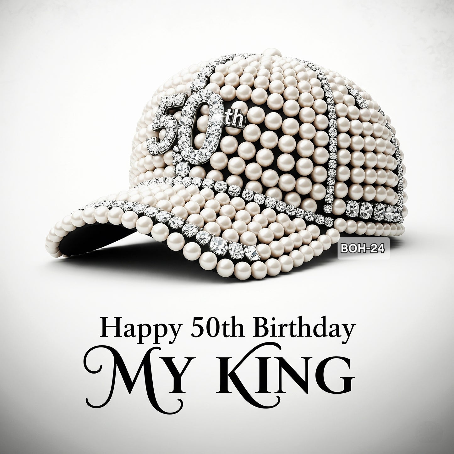 Birthday King Fitted Cap PNG for Sublimation or Digital Print