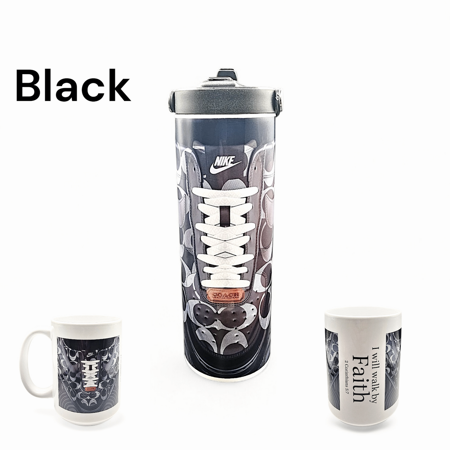 2 Corinthians 5:7 Faith Sneaker Tumbler & Mug Collection