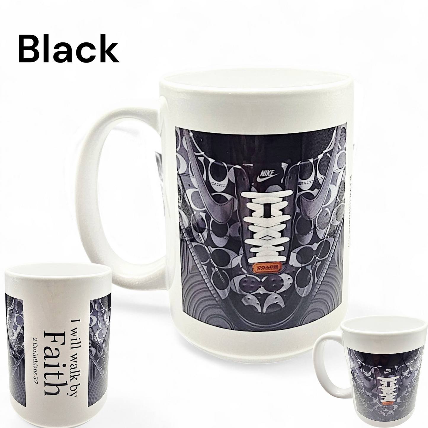 SNEAKER MUGS-"Walk by Faith"