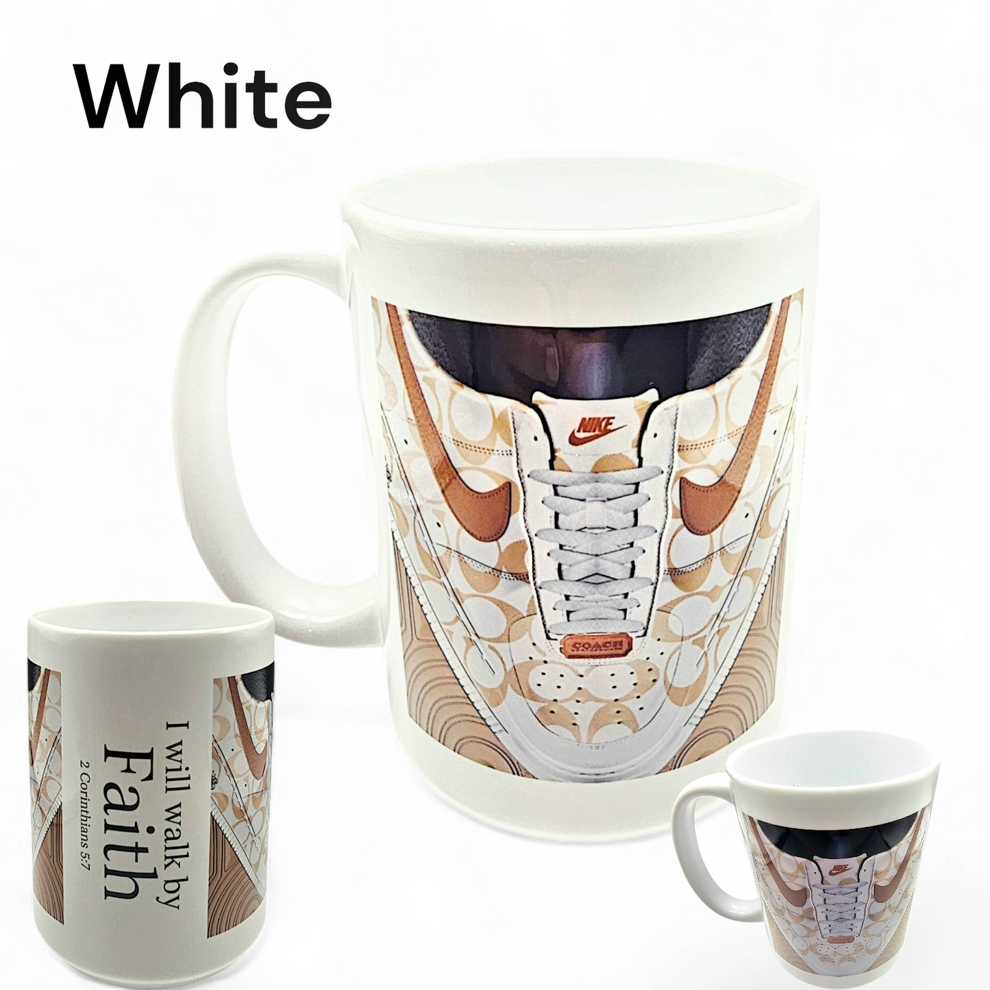 SNEAKER MUGS-"Walk by Faith"