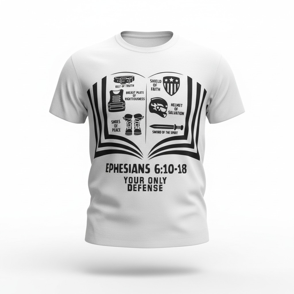 Armor of God Shirt | Ephesians 6:10-18 T-Shirt | Modern Christian Apparel | Spiritual Warfare Tee |Faith Clothing | Religious Gift